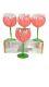 Vintage Set of 4 Gloria Vanderbilt Sincerely Yours Hand Painted Tulip Wine Glass
