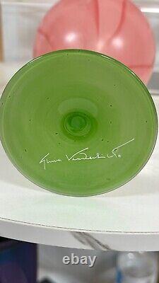 Vintage Set of 4 Gloria Vanderbilt Sincerely Yours Hand Painted Tulip Wine Glass