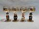 Vintage Set of 4 Goebel Hummel Figurine Stem Liqueur Wine Glasses, W Germany