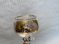 Vintage Set of 4 Goebel Hummel Figurine Stem Liqueur Wine Glasses, W Germany