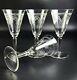 Vintage- Set of 4 Needle Etched Wine Glasses 7 3/4 Tall