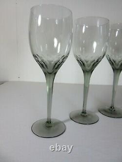 Vintage Set of 4 Orrefors PRELUDE Smoke Claret Wine Glass (es) 7&3/8 High