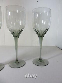 Vintage Set of 4 Orrefors PRELUDE Smoke Claret Wine Glass (es) 7&3/8 High