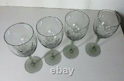 Vintage Set of 4 Orrefors PRELUDE Smoke Claret Wine Glass (es) 7&3/8 High