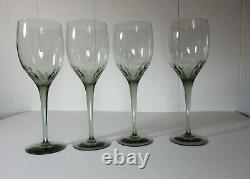 Vintage Set of 4 Orrefors PRELUDE Smoke Claret Wine Glass (es) 7&3/8 High