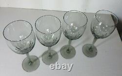 Vintage Set of 4 Orrefors PRELUDE Smoke Claret Wine Glass (es) 7&3/8 High