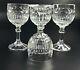 Vintage- Set of 4 Stunning Cut-Crystal Wine Glasses