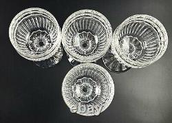 Vintage- Set of 4 Stunning Cut-Crystal Wine Glasses