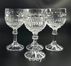 Vintage- Set of 4 Stunning Cut-Crystal Wine Glasses