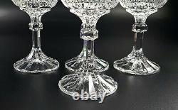 Vintage- Set of 4 Stunning Cut-Crystal Wine Glasses