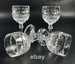 Vintage- Set of 4 Stunning Cut-Crystal Wine Glasses