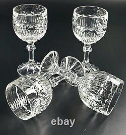 Vintage- Set of 4 Stunning Cut-Crystal Wine Glasses