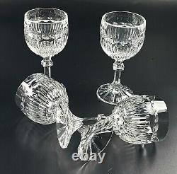 Vintage- Set of 4 Stunning Cut-Crystal Wine Glasses