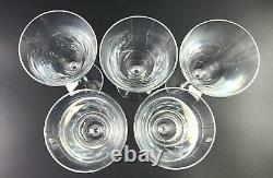 Vintage Set of 5 Lenox Hancock Pattern Wine Glasses Conical Shape Rare