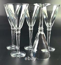Vintage Set of 5 Lenox Hancock Pattern Wine Glasses Conical Shape Rare