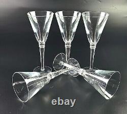 Vintage Set of 5 Lenox Hancock Pattern Wine Glasses Conical Shape Rare