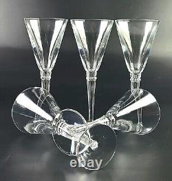 Vintage Set of 5 Lenox Hancock Pattern Wine Glasses Conical Shape Rare