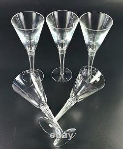 Vintage Set of 5 Lenox Hancock Pattern Wine Glasses Conical Shape Rare