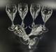 Vintage Set of 6 7.5 Stunning Crystal Wine Glasses Bubble in Stem