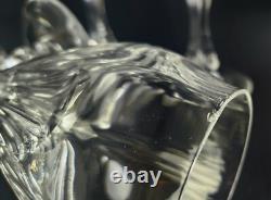 Vintage Set of 6 7.5 Stunning Crystal Wine Glasses Bubble in Stem