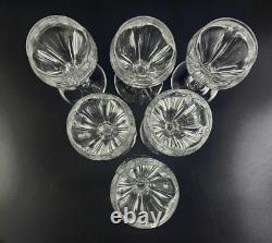 Vintage Set of 6 7.5 Stunning Crystal Wine Glasses Bubble in Stem