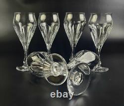 Vintage Set of 6 7.5 Stunning Crystal Wine Glasses Bubble in Stem