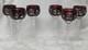 Vintage Set of 6 Bohemian Crystal Cut to Clear 8 1/4 Tall Wine Hock Glasses
