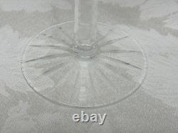 Vintage Set of 6 Bohemian Crystal Cut to Clear 8 1/4 Tall Wine Hock Glasses