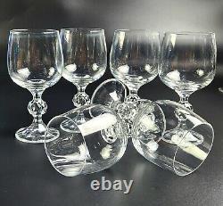 Vintage Set of 6 Claudia by Bohemia Wine Glasses 5 3/4 Tall