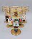 Vintage Set of 6 Goebel Hummel Figurine Cordial Wine Glasses EUC