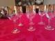 Vintage Set of 6 Medici Wine Glasses Arte Italica 24k Gold Trim