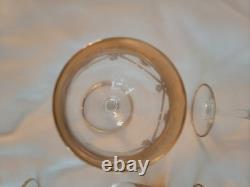 Vintage Set of 6 Medici Wine Glasses Arte Italica 24k Gold Trim