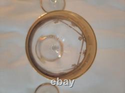 Vintage Set of 6 Medici Wine Glasses Arte Italica 24k Gold Trim