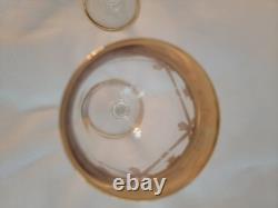 Vintage Set of 6 Medici Wine Glasses Arte Italica 24k Gold Trim