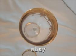 Vintage Set of 6 Medici Wine Glasses Arte Italica 24k Gold Trim