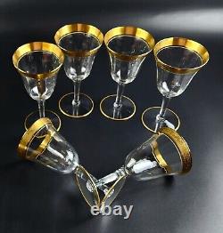 Vintage Set of 6 Minton Clear by TIFFIN-FRANCISCAN Wine Glasses