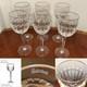 Vintage Set of 6 WATERFORD CRYSTAL Grenville Gold Rimmed 8 Wine Goblets/Glasses