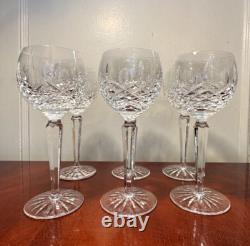 Vintage Set of 6 WATERFORD CRYSTAL Kenmare Hocks Goblets/Wine Glasses IRELAND