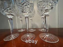 Vintage Set of 6 WATERFORD CRYSTAL Kenmare Hocks Goblets/Wine Glasses IRELAND