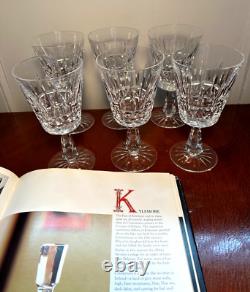 Vintage Set of 6 WATERFORD CRYSTAL Kylemore Water Goblets/Wine Glasses IRELAND