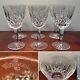 Vintage Set of 6 WATERFORD CRYSTAL Lismore 5-7/8 Claret Wine Glasses IRELAND