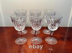 Vintage Set of 6 WATERFORD CRYSTAL Lismore 5-7/8 Claret Wine Glasses IRELAND