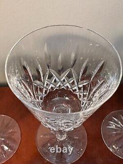 Vintage Set of 6 WATERFORD CRYSTAL Lismore 5-7/8 Claret Wine Glasses IRELAND