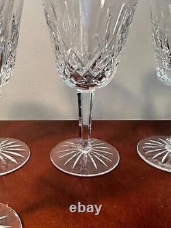 Vintage Set of 6 WATERFORD CRYSTAL Lismore 5-7/8 Claret Wine Glasses IRELAND