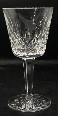 Vintage Set of 6 WATERFORD CRYSTAL Lismore 5-7/8 Claret Wine Glasses Lot Of Six