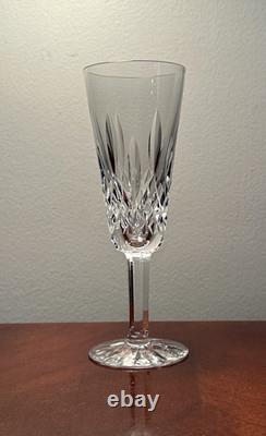 Vintage Set of 6 WATERFORD CRYSTAL Lismore Champagne Flutes Wine Glasses IRELAND