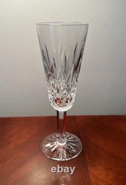 Vintage Set of 6 WATERFORD CRYSTAL Lismore Champagne Flutes Wine Glasses IRELAND