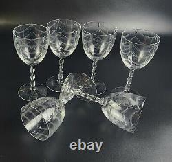 Vintage Set of 6- Water/Wine Regency Clear (Stem 6012) by Fostoria