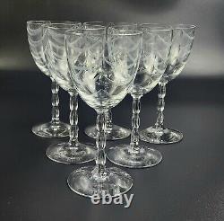 Vintage Set of 6- Water/Wine Regency Clear (Stem 6012) by Fostoria