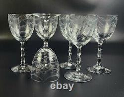 Vintage Set of 6- Water/Wine Regency Clear (Stem 6012) by Fostoria